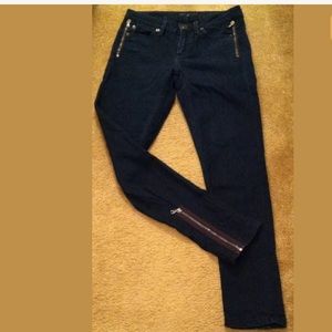MARC JACOBS Skinny Jeans Ankle Zipper Dark Denim